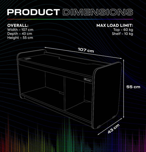 Electra TV Media Unit with Neo Motion SYNC™ App Controlled LED Lights - Black