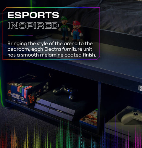 Electra TV Media Unit with Neo Motion SYNC™ App Controlled LED Lights - Black
