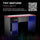 Carbon-Tek 120cm LED Gaming Desk with Wireless Charging - Grey / Blue RGB