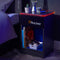 Carbon-Tek LED Bedside Side Table with Wireless Charging and Drawer - Grey / Blue RGB