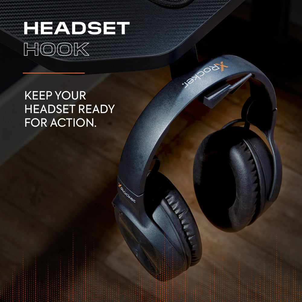 Panther 100cm Gaming Desk with Mousepad - Carbon Black