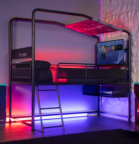 Contra Mid Sleeper Bunk TV Gaming Bed - Black
