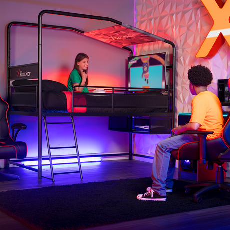Contra Mid Sleeper Bunk TV Gaming Bed - Black