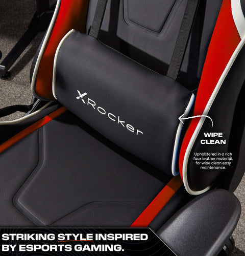 Agility Compact Ergonomic eSports Gaming Chair for Juniors - Black / Red
