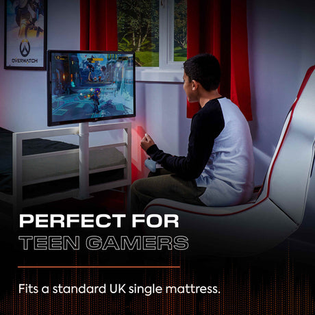 Basecamp Single Gaming TV Bed - White