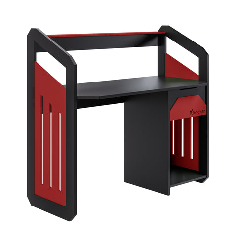 Battalion 120cm Gaming Desk with Drawers - Red