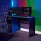 Carbon-Tek 120cm LED Gaming Desk with Wireless Charging - Grey / Blue RGB