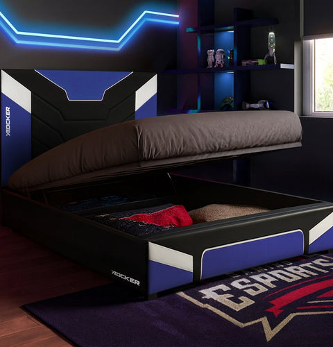 Cerberus MKII Ottoman Gaming Bed - Blue (3 Sizes)