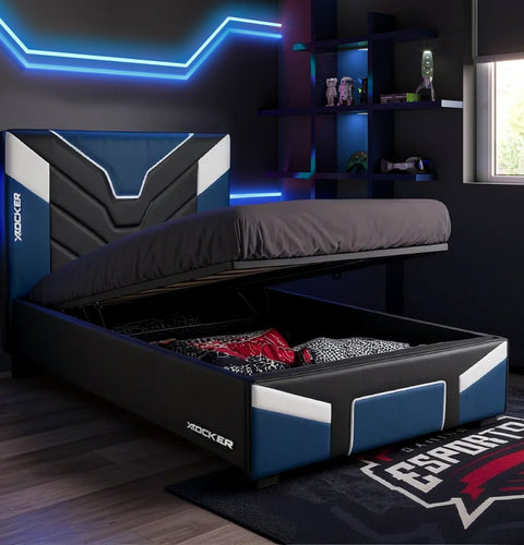 Cerberus MKII Ottoman Gaming Bed - Blue (3 Sizes)