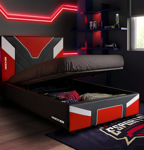 Cerberus MKII Ottoman Gaming Bed - Red (3 Sizes)