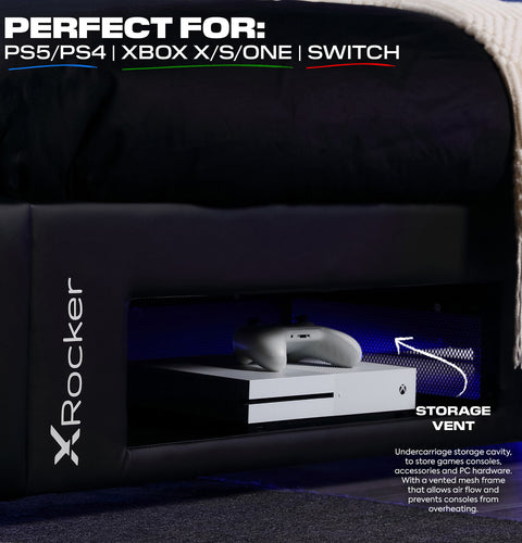 Cerberus Twist Single TV Gaming Bed - Blue