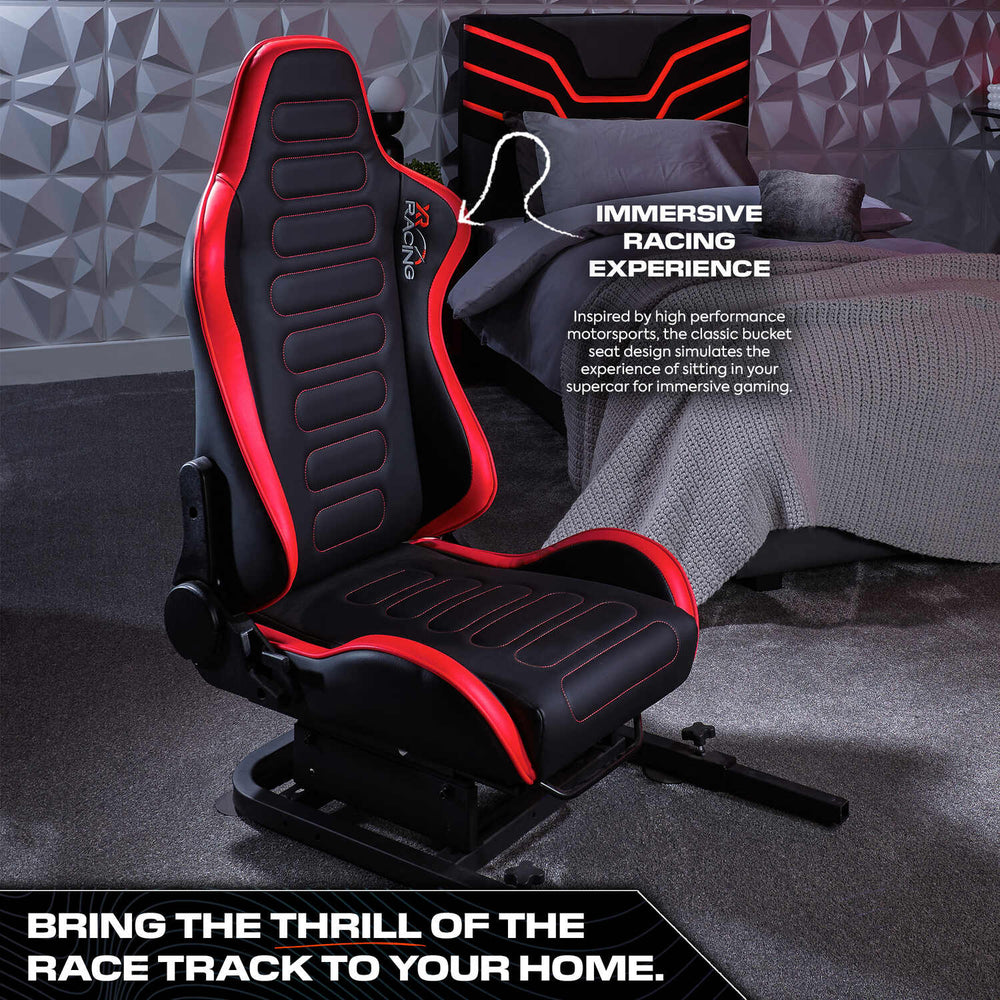 XR Racing Chicane Racing Sim Cockpit Gaming Chair - Black / Red