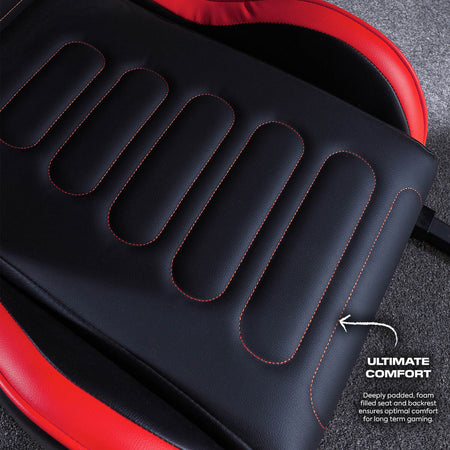 XR Racing Chicane Racing Sim Cockpit Gaming Chair - Black / Red