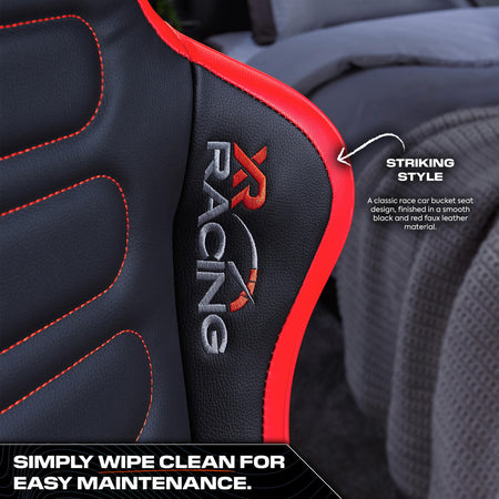 XR Racing Chicane Racing Sim Cockpit Gaming Chair - Black / Red