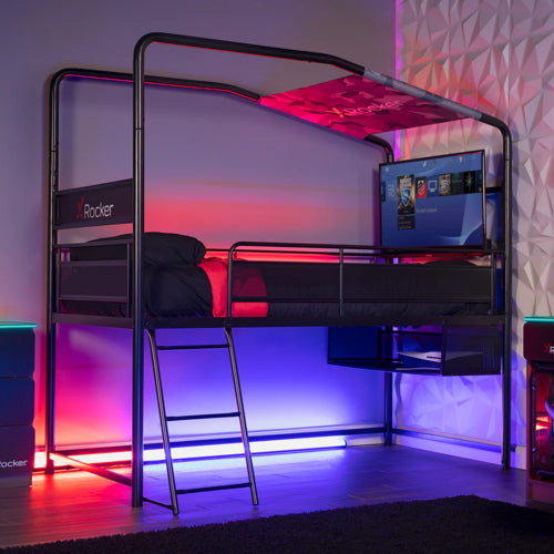 Contra Mid Sleeper Bunk TV Gaming Bed - Black
