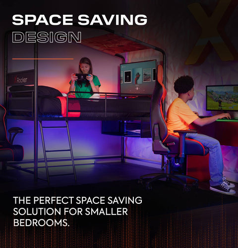 Contra Mid Sleeper Bunk TV Gaming Bed - Black
