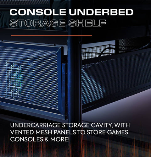 Contra Mid Sleeper Bunk TV Gaming Bed - Black