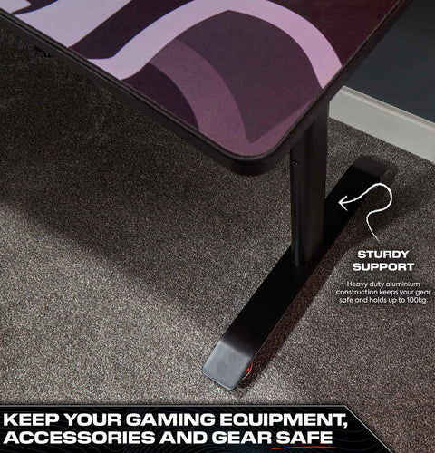 Cougar XL 160cm Height Adjustable Gaming Desk with Full Mousepad - Carbon Black