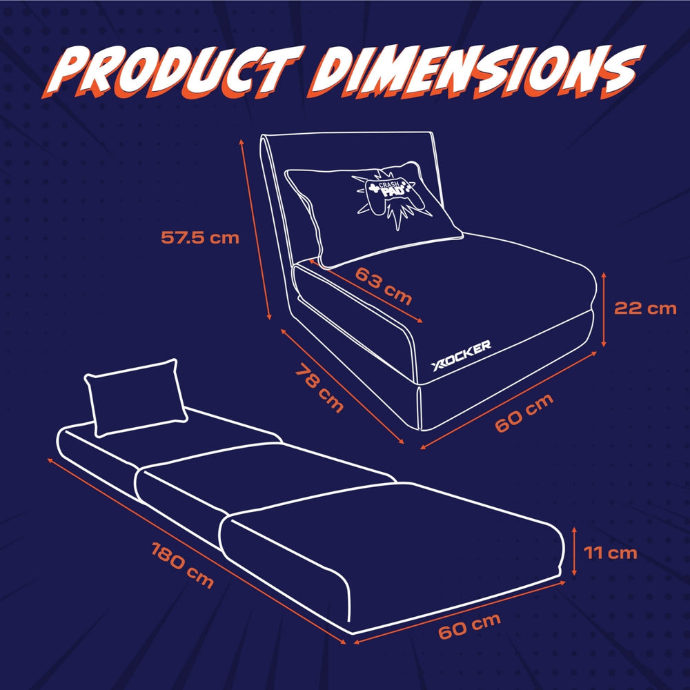 Measurement chart of a bed with dimensions on a blue background