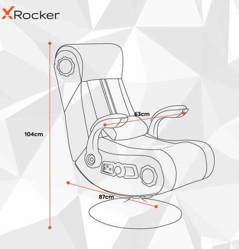 Deluxe 4.1 Audio Fabric Console Gaming Chair - Black