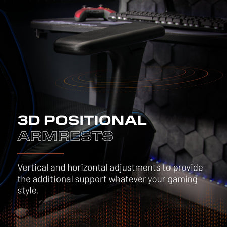 Drogon Ergonomic PC Office Gaming Chair - Black / Blue