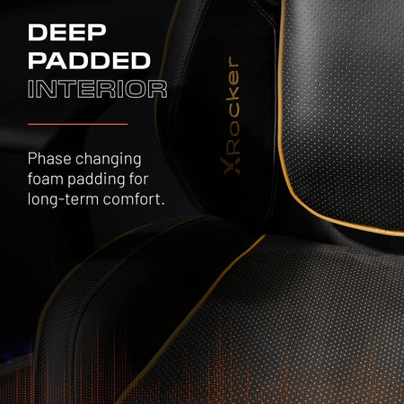 Drogon Ergonomic PC Office Gaming Chair - Black / Gold