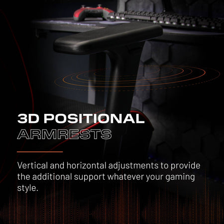 Drogon Ergonomic PC Office Gaming Chair - Black / Red