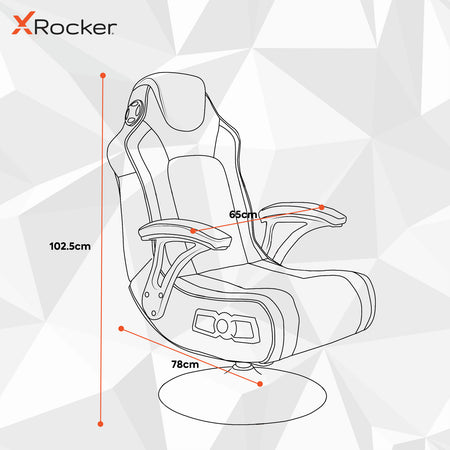 Evora 2.1 Audio Console Gaming Chair - Black / Red