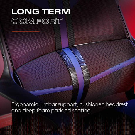 Helix Ergonomic PC Office Mesh Gaming Chair - Black / Blue