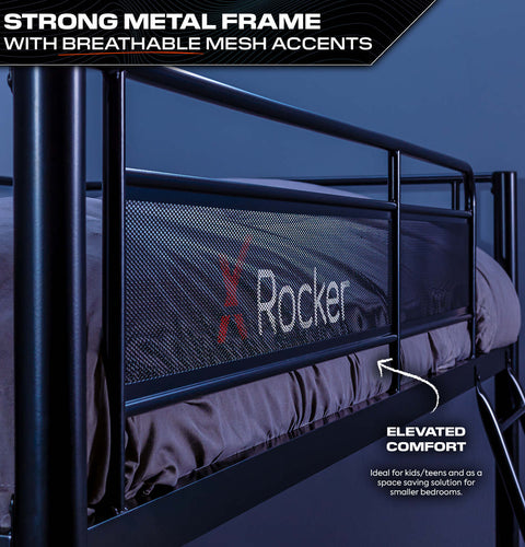 HQ High Sleeper Gaming Bunk Bed with Desk - Black