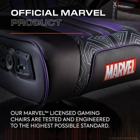 Officially Licensed Marvel™ Elite 2.1 Audio Console Gaming Chair - Black Panther