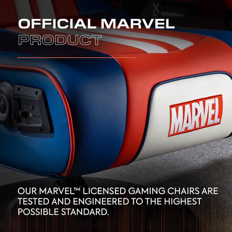 Officially Licensed Marvel™ Elite 2.1 Audio Console Gaming Chair - Captain America