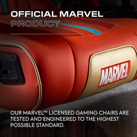 Officially Licensed Marvel™ Elite 2.1 Audio Console Gaming Chair - Iron Man