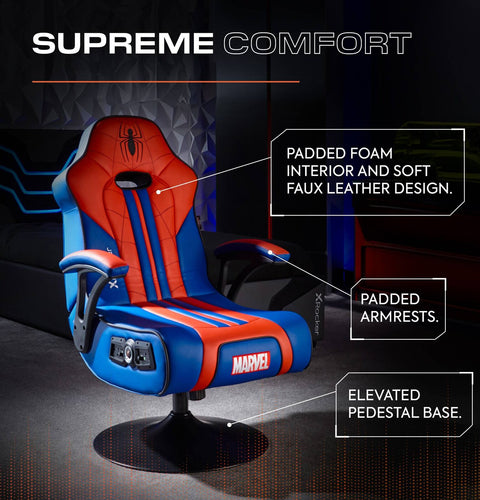 Officially Licensed Marvel™ Elite 2.1 Audio Console Gaming Chair - Spider-Man