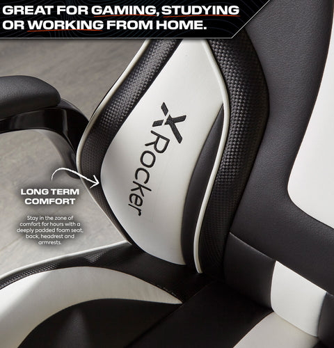 Maverick Ergonomic PC Office Gaming Chair - Black / White