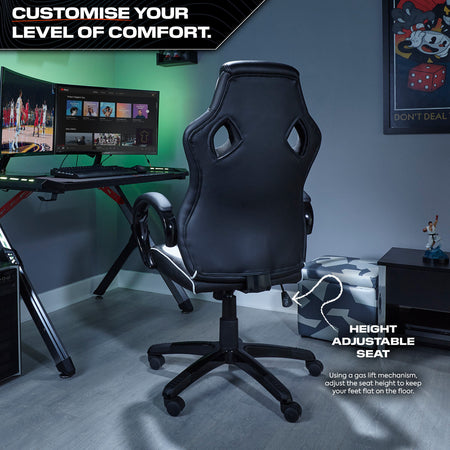 Maverick Ergonomic PC Office Gaming Chair - Black / White