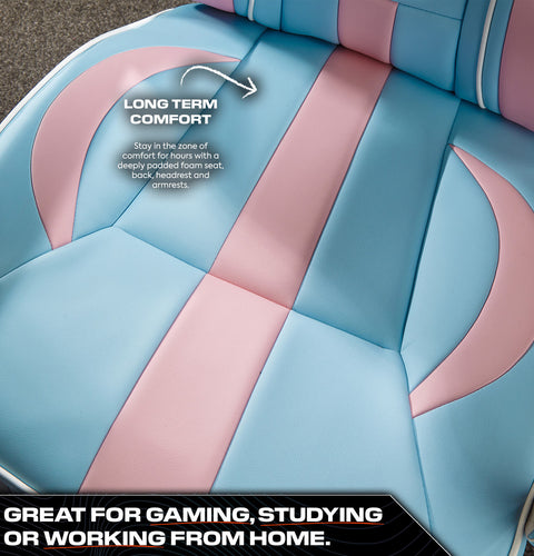 Maverick Ergonomic PC Office Gaming Chair - Bubblegum