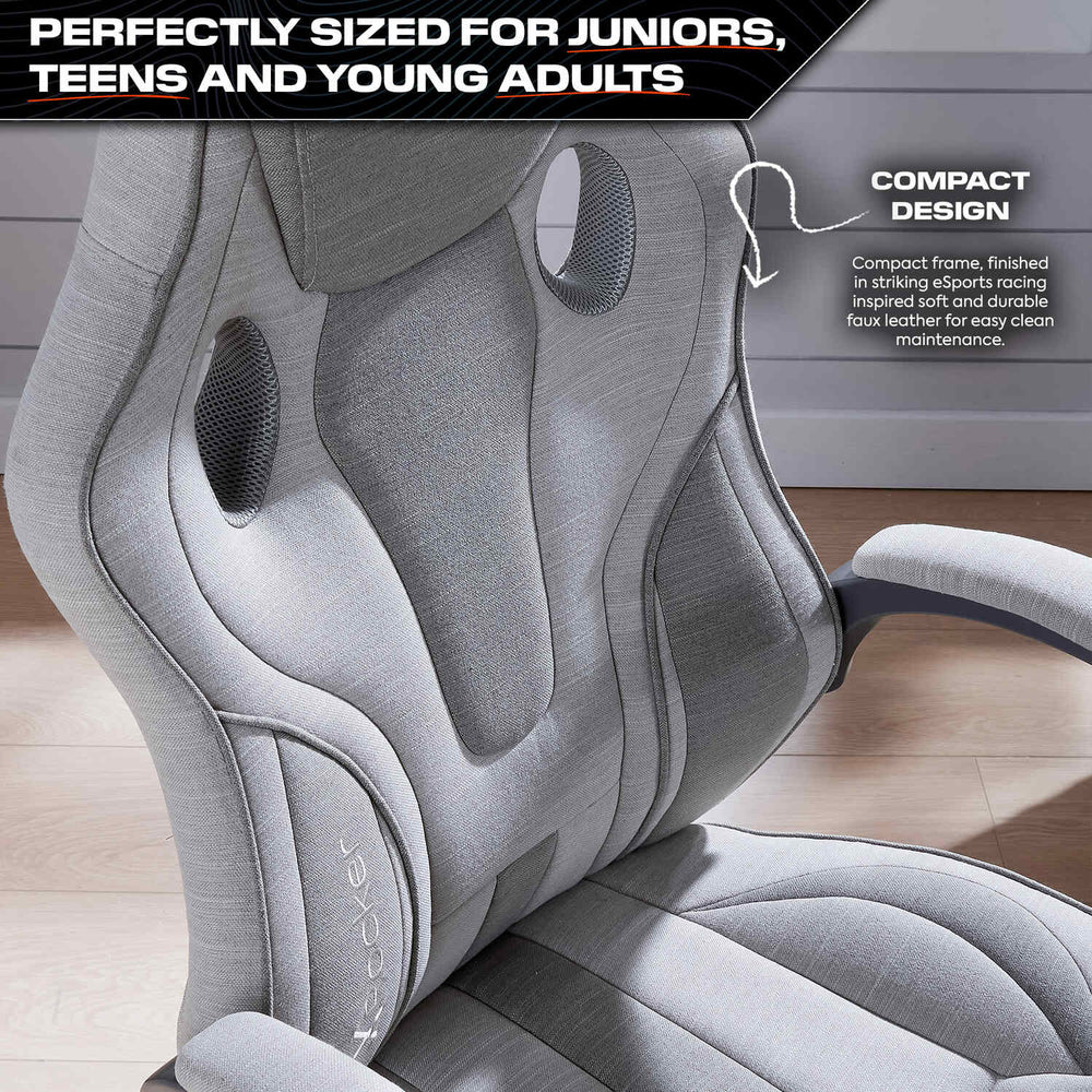 Maverick Ergonomic Fabric PC Office Gaming Chair - Grey / Taupe
