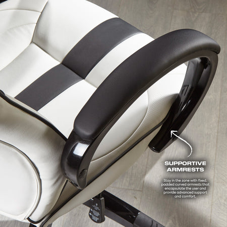 Maverick Ergonomic PC Office Gaming Chair - White / Black