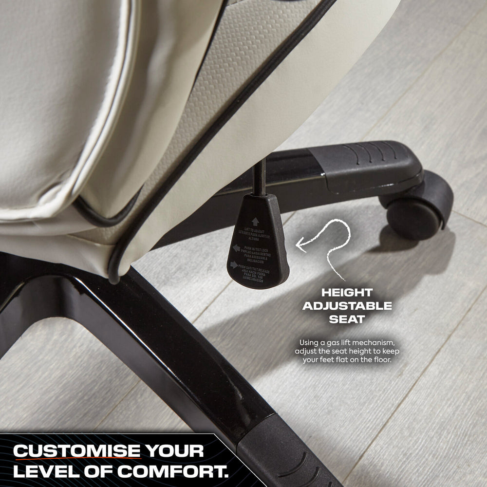 Maverick Ergonomic PC Office Gaming Chair - White / Black