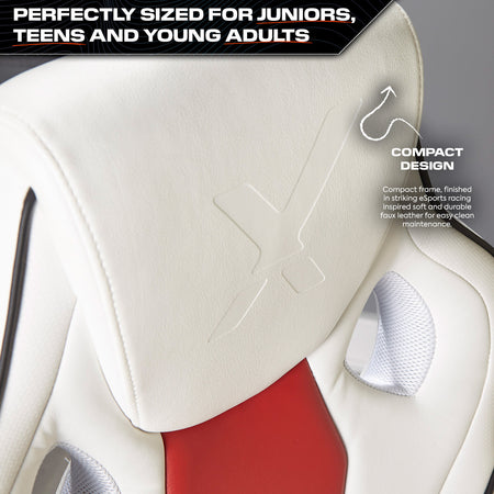 Maverick Ergonomic PC Office Gaming Chair - White / Red