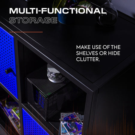 Mesh-Tek 4 Cube Square Storage Unit - Black / Blue