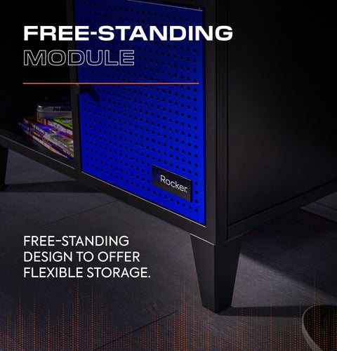 Mesh-Tek 4 Cube Square Storage Unit - Black / Blue