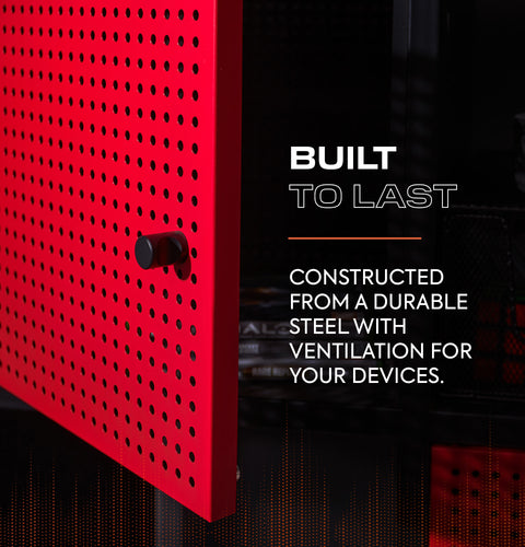 Mesh-Tek 4 Cube Square Storage Unit - Black / Red