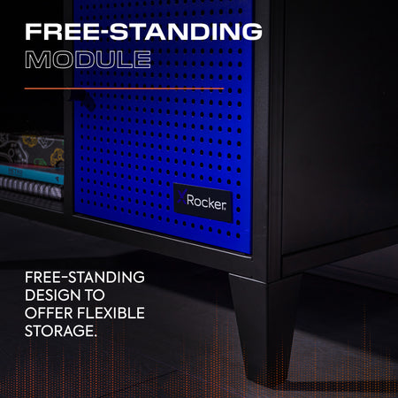 Mesh-Tek Tall 6 Cube Storage Unit - Black / Blue