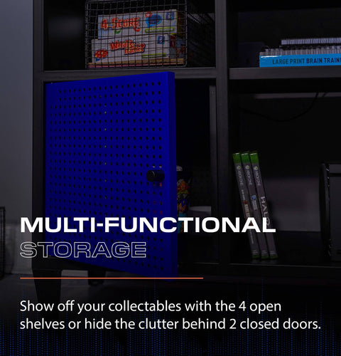 Mesh-Tek Media TV Unit - Black / Blue