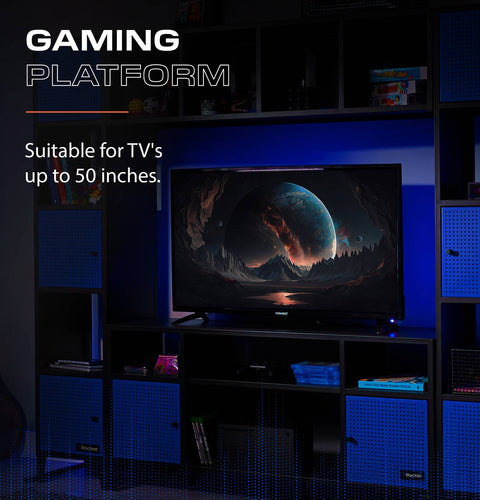 Mesh-Tek Media TV Unit - Black / Blue