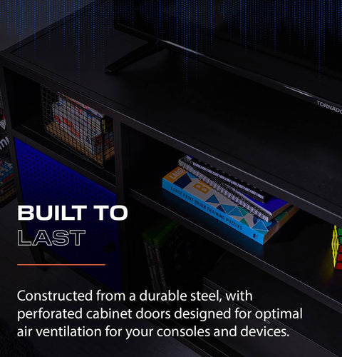 Mesh-Tek Media TV Unit - Black / Blue