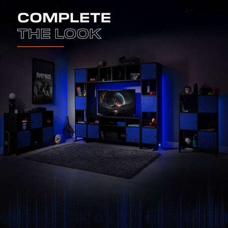 Mesh-Tek Media TV Unit - Black / Blue