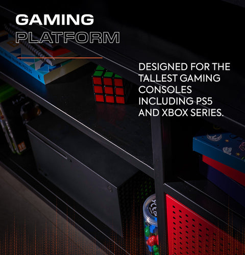 Mesh-Tek Media TV Unit - Black / Red
